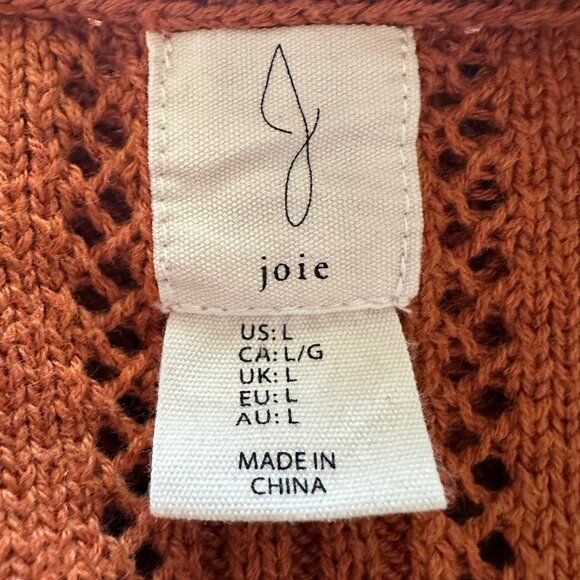 Joie Women's Sweater V Neck Dolman Sleeve Cinnamon/Rust Colored Size Large - Picture 5 of 6